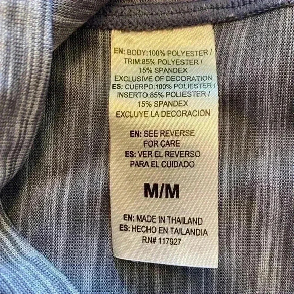 Reebok Heathered Blue, Size Medium Workout Tank Top for Women. - Picture 9 of 11